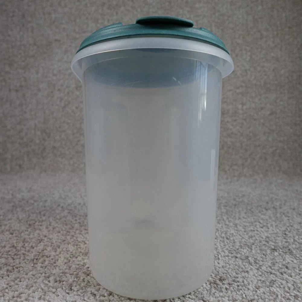 Anchor Hocking 1.5 Gallon Cereal Keeper Translucent Teal Green Flip Top Lid
